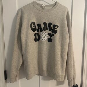 Gray Volleyball Game Day Sweatshirt Size M